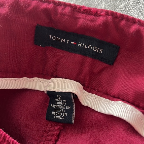 NWT Tommy Hilfiger Red Corduroy Slim Low-rise Pants / Trousers Women’s Size 12 - Picture 9 of 10